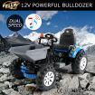 Kids Tractor 12V Electric Ride on Digger Car Black & Blue