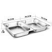  2 Sets Bain Marie Bow Chafing Dishes 4x4.5L S/S Buffet Food Warmer Stackable