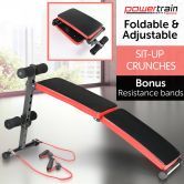 Incline Sit Up Bench with Resistance Bands