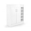 21 Pairs Shoe Cabinet Rack Storage Organiser - 80 x 30 x 90cm - White