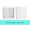 21 Pairs Shoe Cabinet Rack Storage Organiser - 80 x 30 x 90cm - White