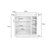 21 Pairs Shoe Cabinet Rack Storage Organiser - 80 x 30 x 90cm - White