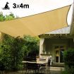 Wallaroo Rectangular Shade Sail 3m x 4m - Sand