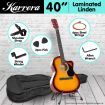 Karrera Acoustic Cutaway 40in Guitar - Sunburst