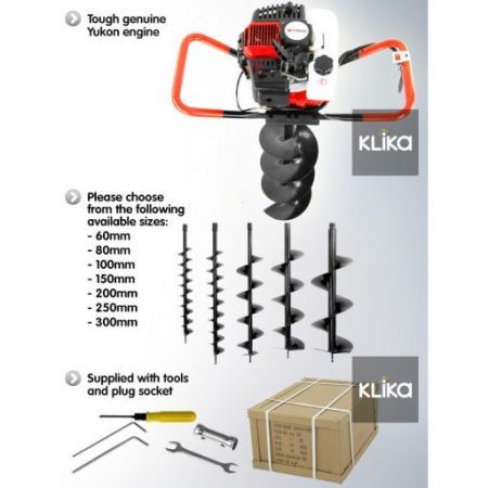 Yukon 52cc Post Hole Digger with Auger BD52 300mm