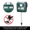 2x Ultrasonic Bird Animal Repeller Pest Repellent with Loudspeaker Alarm & Large Solar Power Plate