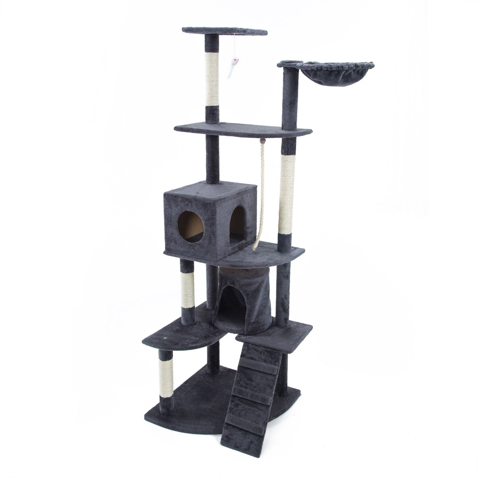 Cat Tree Multi Level Scratcher ACACIA 190cm GREY