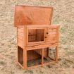 Double Storey Flat Roof Pet Hutch Coop House LA VITA