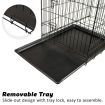 Wire Dog Cage Foldable Crate Kennel 24 inches with Tray