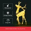 3D Christmas Reindeer Light 10M LED Rope Fairy Xmas Decor Figure - Warm White