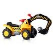 Kids Excavator Ride on Digger Bulldozer Loader Car w/Toy Stones & Safety Helmet