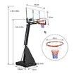 Genki Adjustable 2.45m-3.05m Portable Basketball Hoop System Stand w/Scoreboard