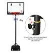 Genki Adjustable 1.55m-2.1m Portable Kids Basketball Hoop System Stand w/Cover