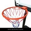 Genki Adjustable 1.55m-2.1m Portable Kids Basketball Hoop System Stand w/Cover