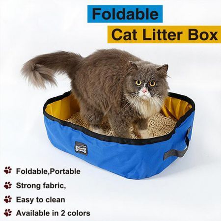 Cat Litter Box Soft Foldable Waterproof Pet Kitty Cat Litter Pan