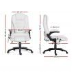 Artiss 8 Point Massage Office Chair Heated Seat Recliner PU White