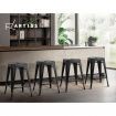 Artiss Set of 4 Metal Backless Bar Stools - Black