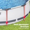 Bestway Swimming Pool 366x76cm Steel Frame Round Above Ground Pools w/ Filter Pump 6473L