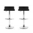 Artiss 2x Bar Stools Adjustable Gas Lift Chairs Black