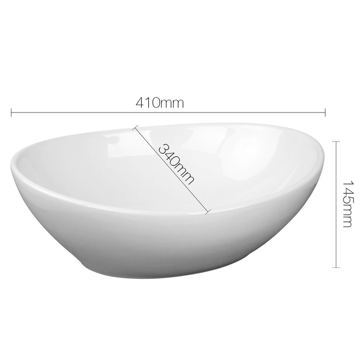 Ceramic Sink Round 41 x 34cm - White | Crazy Sales