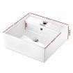 Cefito Bathroom Basin Ceramic Vanity Sink Hand Wash Bowl 41x41cm