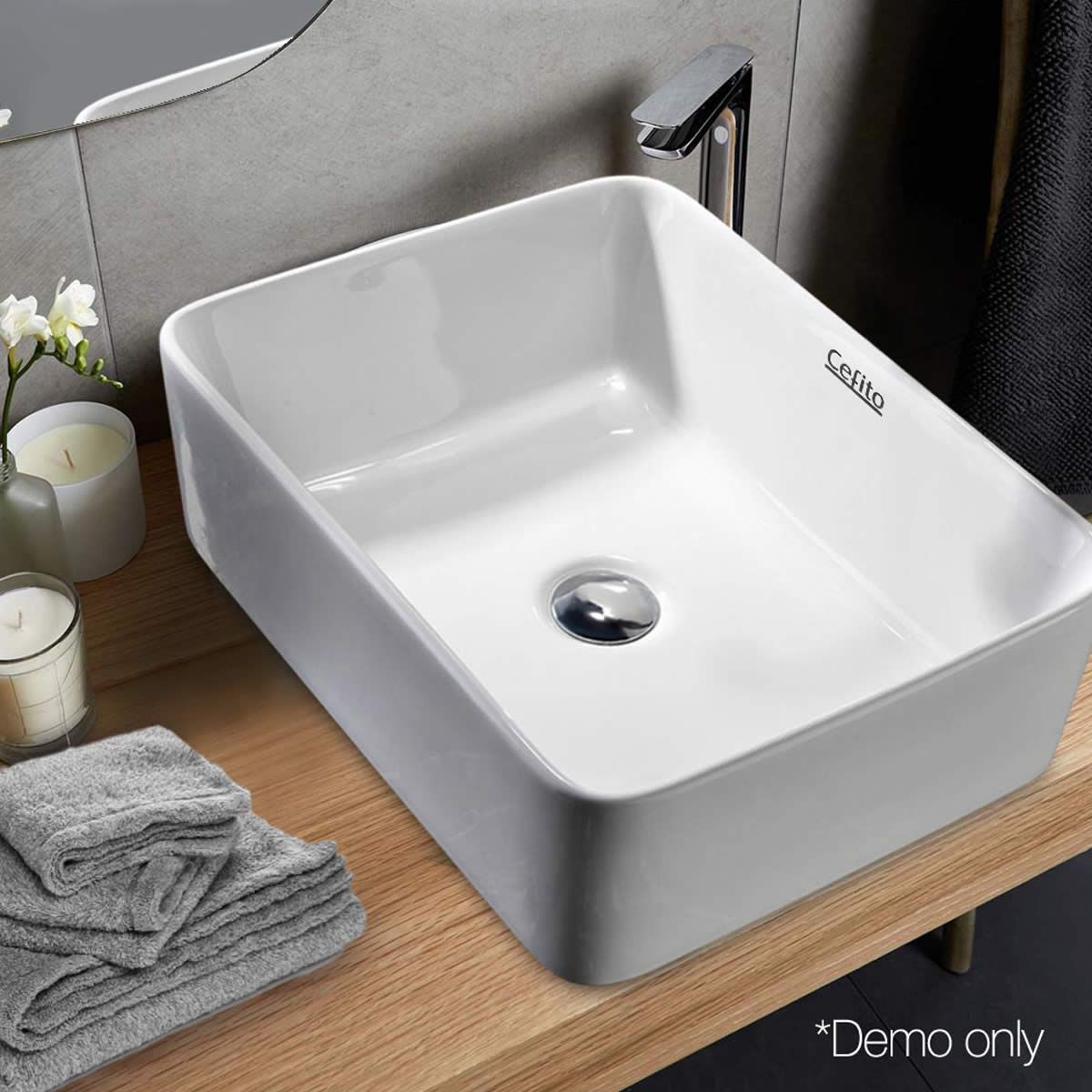 square ceramic sink