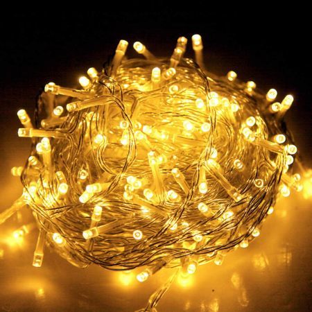 yellow lights warm christmas led string decoration