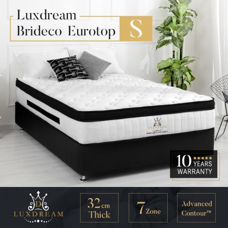 Luxdream 32cm 7-Zone Euro Top Pocket Spring Mattress-Single