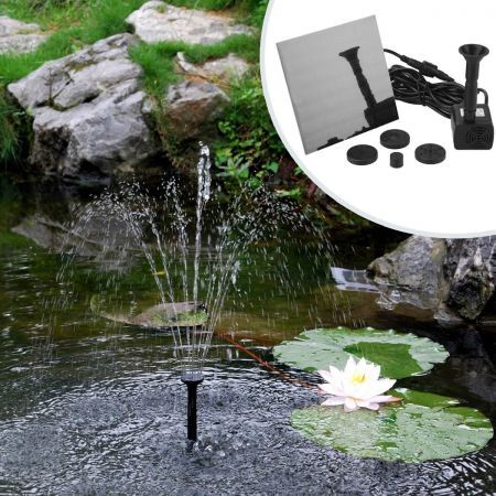 Solar Power Submersible Water Pump Garden Pond Fountain 1.5W