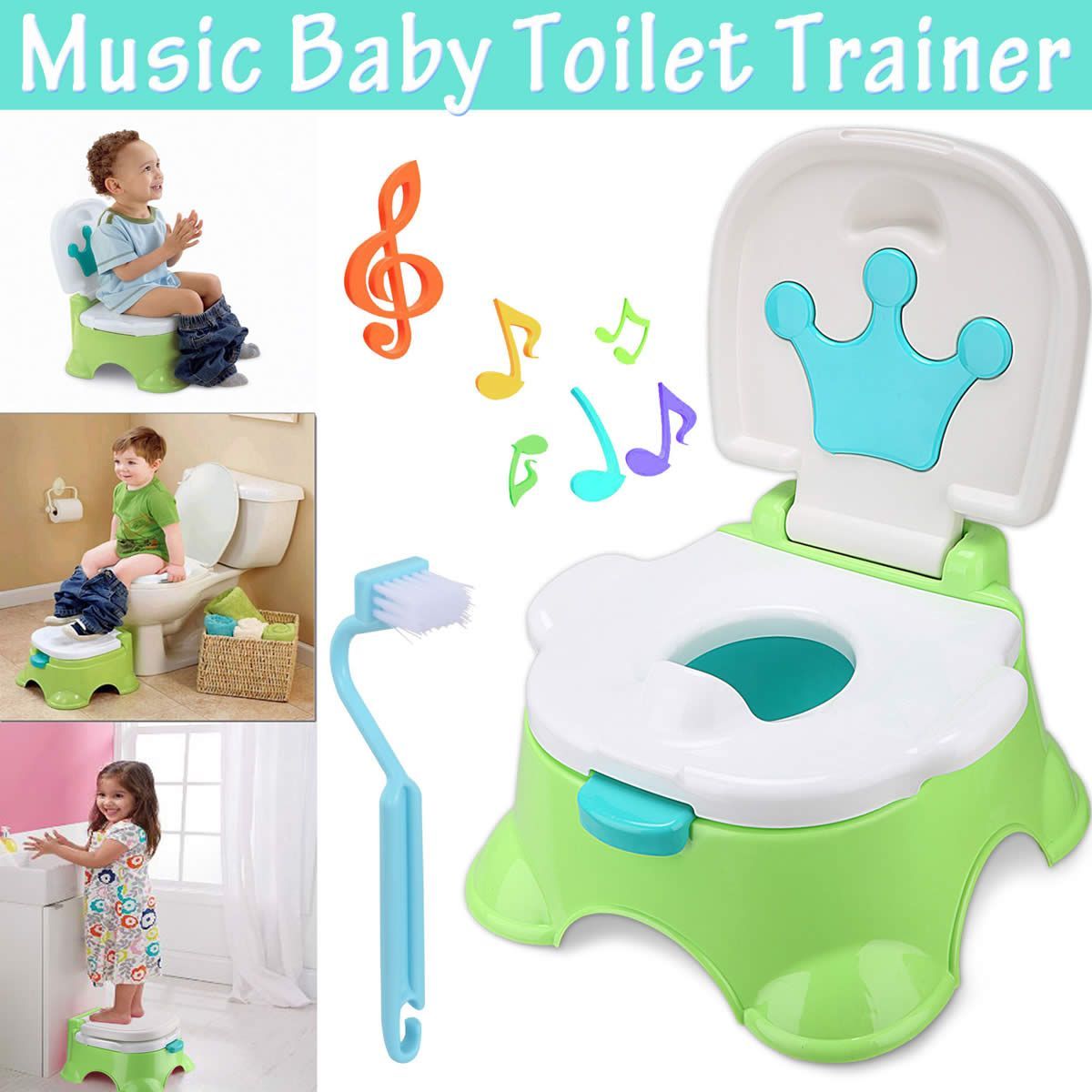 3-in-1 Toddler Baby Toilet Trainer Music Potty Training Seat | Crazy Sales