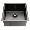 Cefito Kitchen Sink 44X44CM Stainless Steel Basin Single Bowl Black