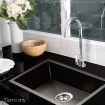 Cefito 30cm x 45cm Stainless Steel Kitchen Sink Under/Top/Flush Mount Black
