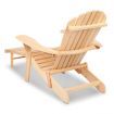 Gardeon Adirondack Outdoor Chairs Wooden Sun Lounge Patio Furniture Garden Natural