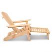 Gardeon Adirondack Outdoor Chairs Wooden Sun Lounge Patio Furniture Garden Natural