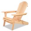 Gardeon Adirondack Outdoor Chairs Wooden Sun Lounge Patio Furniture Garden Natural