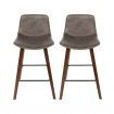 Artiss Bar Stools Kitchen Counter Barstools Leather Wooden Chairs x2