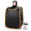 2-Person Pop-Up Sauna Tent Remote-Controlled Portable Home Body Steamer w/ Hat