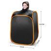 2-Person Pop-Up Sauna Tent Remote-Controlled Portable Home Body Steamer w/ Hat