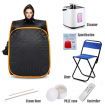 2-Person Pop-Up Sauna Tent Remote-Controlled Portable Home Body Steamer w/ Hat