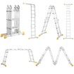 Certified Ladder Multipurpose Adjustable Aluminium Platform Step Ladder 12 Steps
