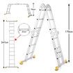 Certified Ladder Multipurpose Adjustable Aluminium Platform Step Ladder 12 Steps