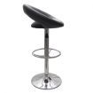 4 x PU Leather Scoop Style Bar Stool Kitchen Furniture Chairs - Black