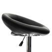 4 x PU Leather Scoop Style Bar Stool Kitchen Furniture Chairs - Black