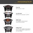 Maxkon 32" Fire Pit 4-in-1 Patio Camping Heater Fireplace Brazier w/Grill Shelf