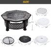 Maxkon 32" Fire Pit 4-in-1 Patio Camping Heater Fireplace Brazier w/Grill Shelf