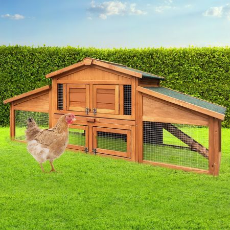 Chicken Coop with Galvanized Wire Mesh | Crazy Sales