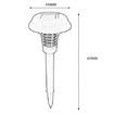 Solar UV LED Light Lamp Bug Zapper Pest Insect Mosquito Killer For Garden Lawn