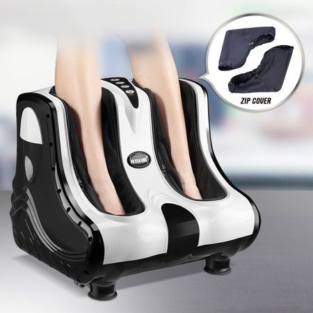 3D Shiatsu Foot Ankle Calf Massager - 4 Motors White