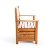 1.5M 3 Seat Wooden Outdoor Garden Storage Bench Chair Box Chest Furniture Timber