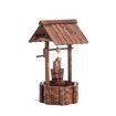 Outdoor Garden Wishing Well Planter Flower Bucket Patio Lawn Wooden Decor Rustic